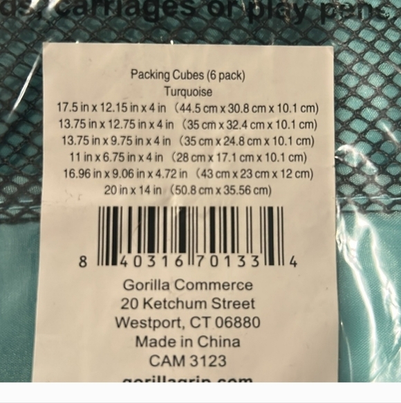 GORILLA GRIP 6 Set Packing Cubes - Picture 9 of 11